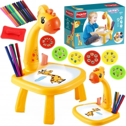 Projekčný kresliaci stolík žirafa s fixkami WOOPIE