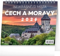 Stolový kalendár Najkrajšie miesta Čiech a Moravy 2026