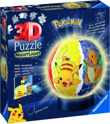 Puzzle 72 dielikov 3D Pokémon svietiaca guľa