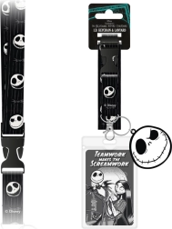 Šnúrka na krk Nightmare Before Christmas s priehľadným vreckom