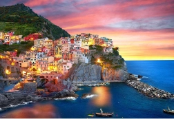 Puzzle Manarola za súmraku Taliansko 2000 dielikov