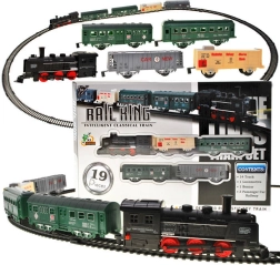 Elektrický vláčik s lokomotívou a vagónmi