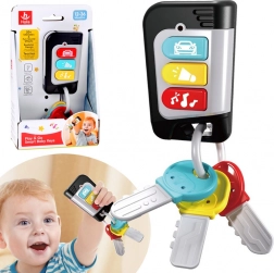 Interaktívne detské autokľúče s diaľkovým ovládaním so zvukmi a melódiami