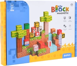 Magnetické stavebné kocky 3D, 84 dielov