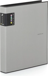Zakladač A4 PASTELINI, sivý, 2‑krúžkový laminovaný