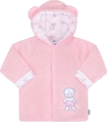 Zimná dojčenská bunda s kapucňou New Baby Nice Bear, ružová
