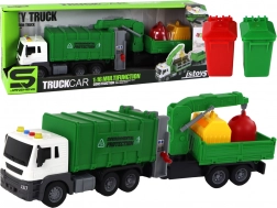 Smetiarske vozidlo Žeriav Príves na spätné natiahnutie so zvukmi zelené 1:16