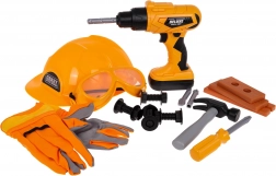 Detská sada náradia s prilbou, 20 dielov