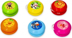 drevené jojo s veselými zvieratkami