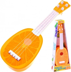 Detské ukulele – plastová gitarka 37 cm – Pomaranč