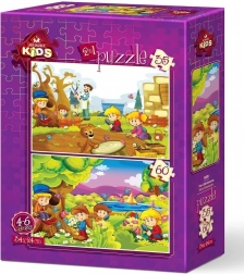 Puzzle Malí botanici 35 a 60 dielikov