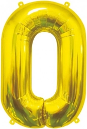 Fóliový balón číslica 0 zlatý 85 cm GoDan