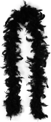 Čierne boa s perím 2 metre