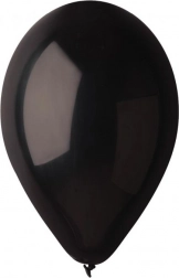 Pastelové čierne balóniky 26 cm (10") – 100 ks GODAN