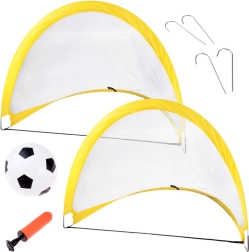 Samorozkladacie futbalové bránky x2 so sieťou a loptou