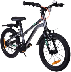 detský bicykel ROYALBABY Kable Belt 18" s remeňovým pohonom a príslušenstvom – Strieborný