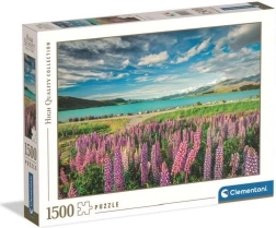 Puzzle Clementoni Vlčí bôb pri jazere Tekapo, 1500 dielikov