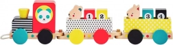 Drevený ťahací vláčik s číslami a zvieratkami PETIT COLLAGE