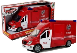 Hasičské auto so setrvačníkom, svetlami a zvukmi, otváracie dvere
