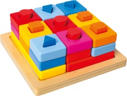 Bino vkladacie tvary na doske farebné