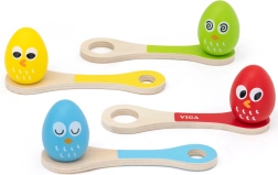 Drevená hra vajíčka na lyžičkách Viga Toys