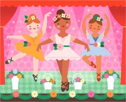 Obojstranné puzzle baletky 2v1 PETIT COLLAGE, 49 dielikov