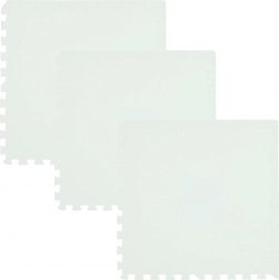 Pena podlahová podložka HUMBI 180 × 60, veľké vodoodolné puzzle, bezpečná pre deti, biela (3 ks)