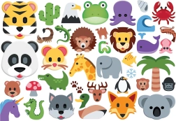 EUROGRAPHICS Puzzle Emoji zvieratká 100 dielikov