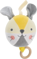 Melodická loptička zajačik PETIT COLLAGE z organickej bavlny