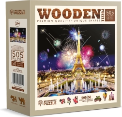 Drevené puzzle Nočná Paríž 505 dielikov od WOODEN CITY