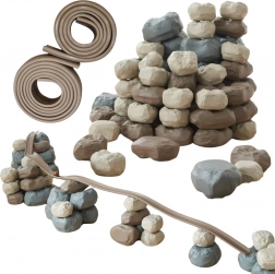 Majstrovské Deti: Elastická Dráha s Gumovými Konštrukčnými Kameňmi 98 ks