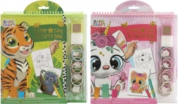 Kniha maľovaniek s pečiatkami a nálepkami