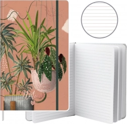 Poznámkový blok s líniami s motívom listov A5