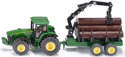 Model traktora John Deere 8430 s lesným prívesom Siku 1:50