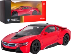 Kovový model auta BMW i8 RASTAR v mierke 1:43 červený