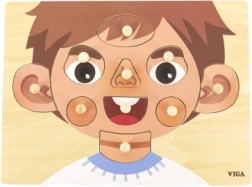 Drevená vkladačka tvár pre deti VIGA