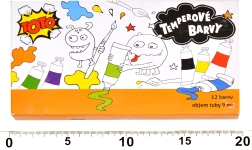 Sada temperových farieb 12 ks
