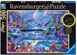 RAVENSBURGER puzzle svietiace v tme – čarovný svet 500 dielikov