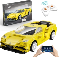 Stavebnica CaDA EVO Race Car – žlté RC závodné auto 289 dielikov, Dual Mode