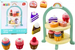 Sladký tort Cupcake Set Drevený stojan