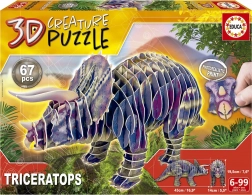 3D puzzle triceratops 67 dielikov
