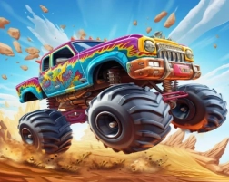 Diamantové maľovanie monster truck 30 × 40 cm