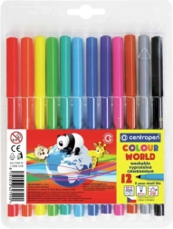 Farebné fixky CENTROPEN - 12 farieb