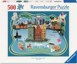 Ravensburger puzzle Staré mesto Štokholm 500 dielikov