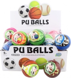 Penená loptička s motívom kravičky 7 cm