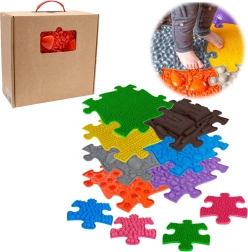 Woopie ortopedická senzorická podložka Puzzle 7 el. + 4 malé