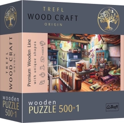 Drevené obojstranné puzzle Poklady na povale 501 dielikov TREFL Wood Craft Origin