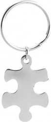 Oceľový prívesok na kľúče Puzzle Ľavý