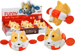 Mechanická kúpeľová hračka – naťahovacia líška v kruhu