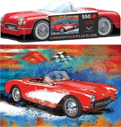 Puzzle v plechovej krabičke Corvette 550 dielikov